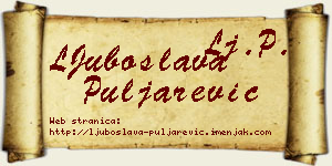 LJuboslava Puljarević vizit kartica